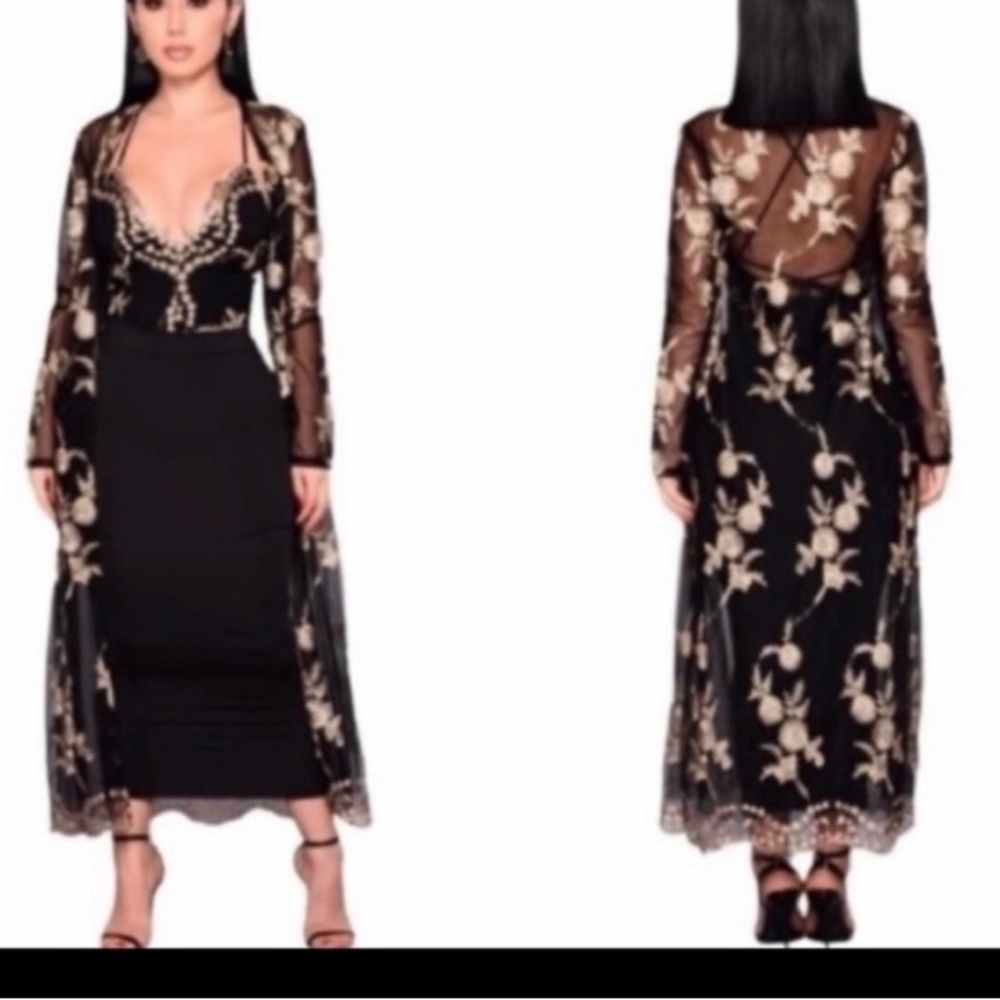 Fashion Nova Star In The Night Kimono Sz S